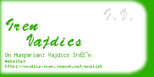 iren vajdics business card